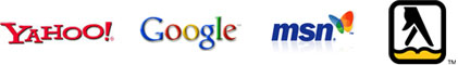 Search Engines: Yahoo, Google, MSN, YellowPage and ezlocal.com